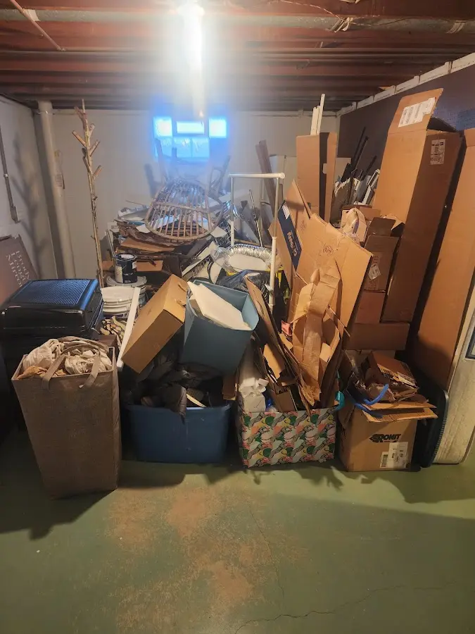 Roll-off dumpster container at job site for Yard Waste Dumpster Rental in Buckhorn